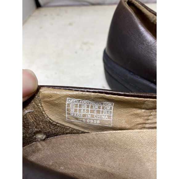 Keen Women’s Mary Jane Leather Shoes  Dark Brown Sz 8 Elastic Strap - Picture 9 of 9